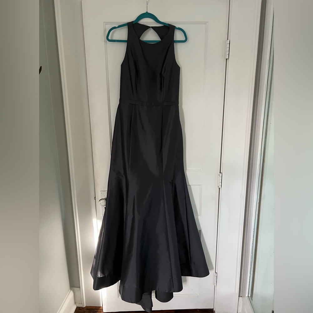 Long wedding appropriate gown.